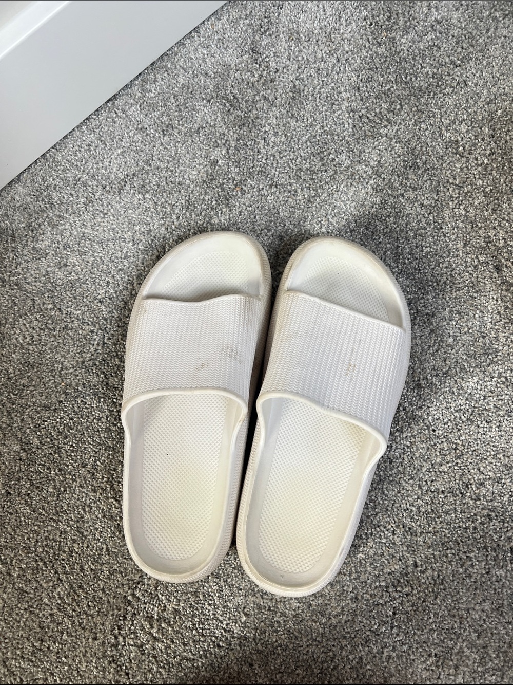 DSG White Slide Sandals